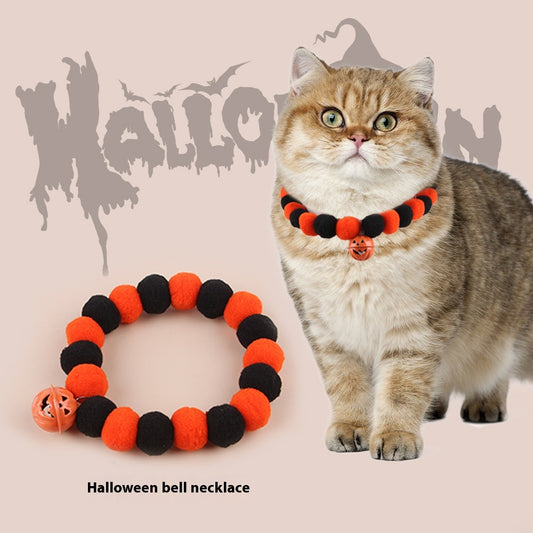 Naughty Cat Collar Pet Trick Or Treat Pumpkin Collar