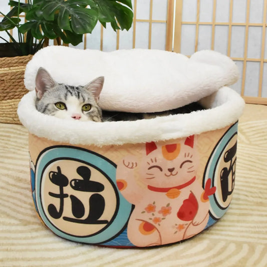 Instant Noodle Cat House - Cute and Comfortable Detachable Cat Sofa Bed, Soft Pet Nest